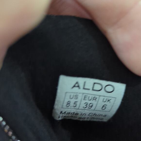 Aldo Leopard Print High Top Fashion Sneakers Shimmer Sparkle Women's Size 8.5 - Picture 7 of 8